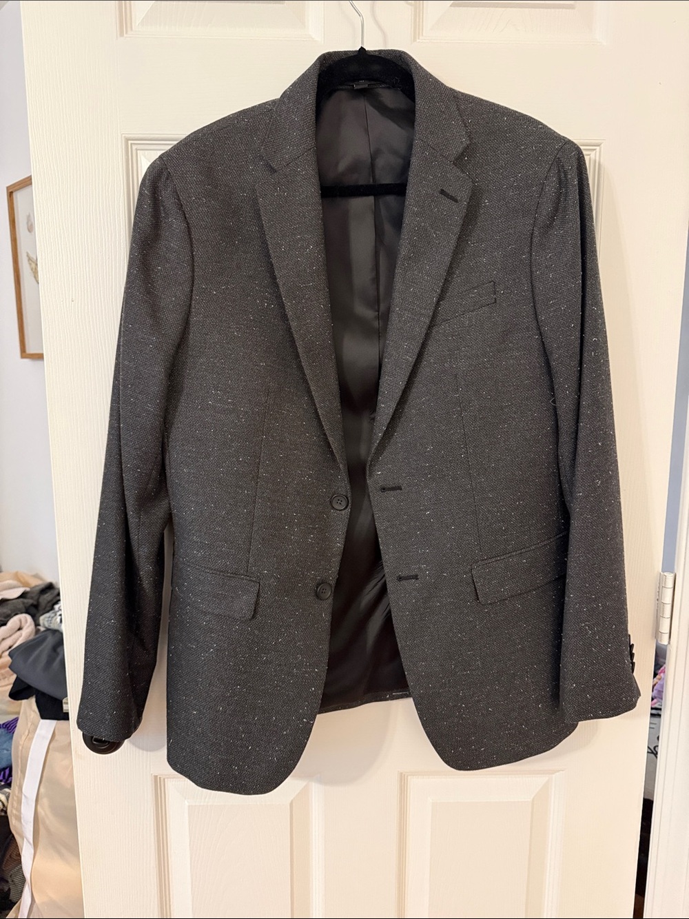 Banana Republic Charcoal Speckled Blazer